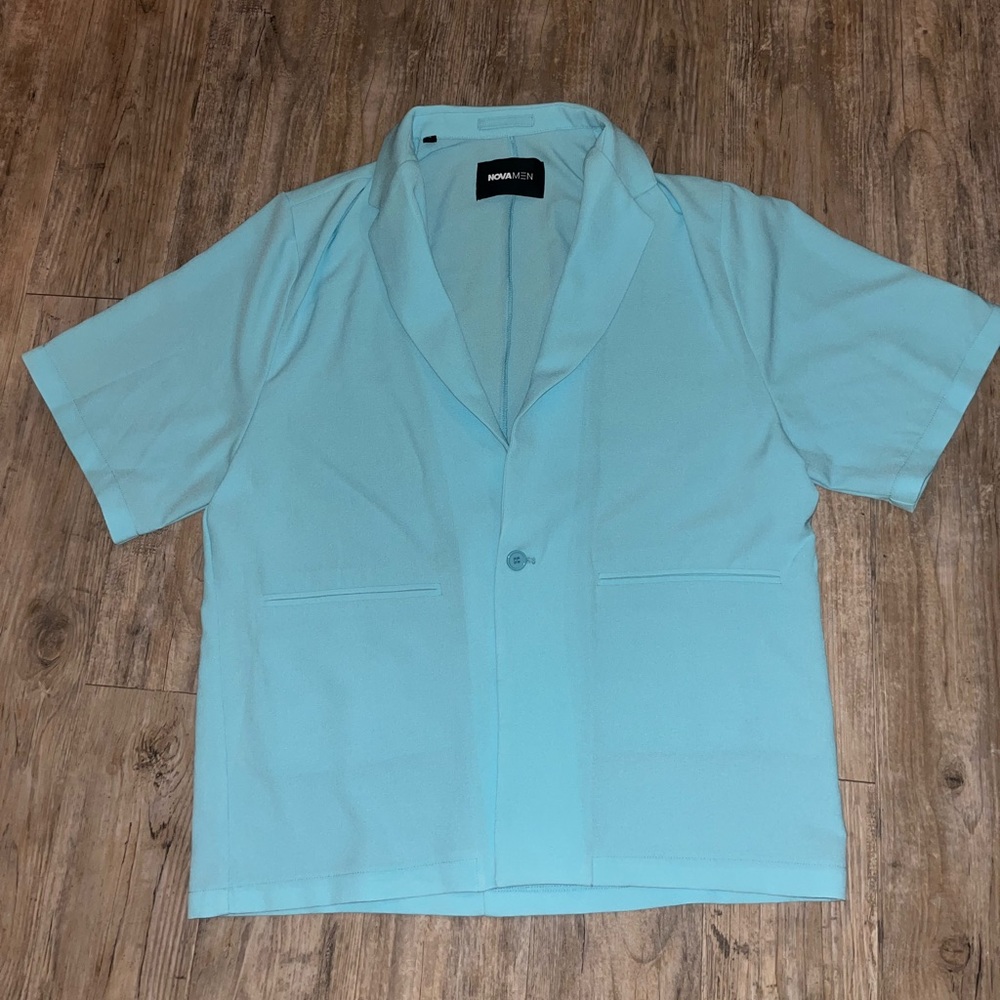 Men Neck Blazer short sleeve